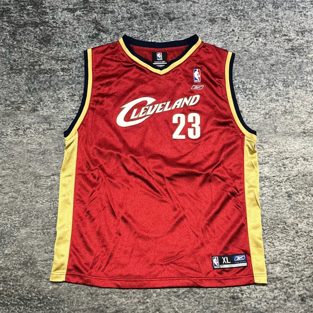 Lebron James Cleveland Cavaliers Reebok Jersey Youth XL NBA Home Vintage